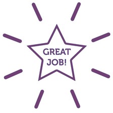 "Great Job " Self Ink Round Teacher Stamp