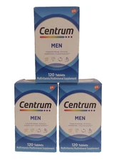3PK Centrum Men Multivitamin Multi Mineral Supplement 120 Tablets Each. 04/2026