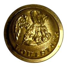 Antique Authentic Louisiana Militia Coat Confederate Post Civil War Button