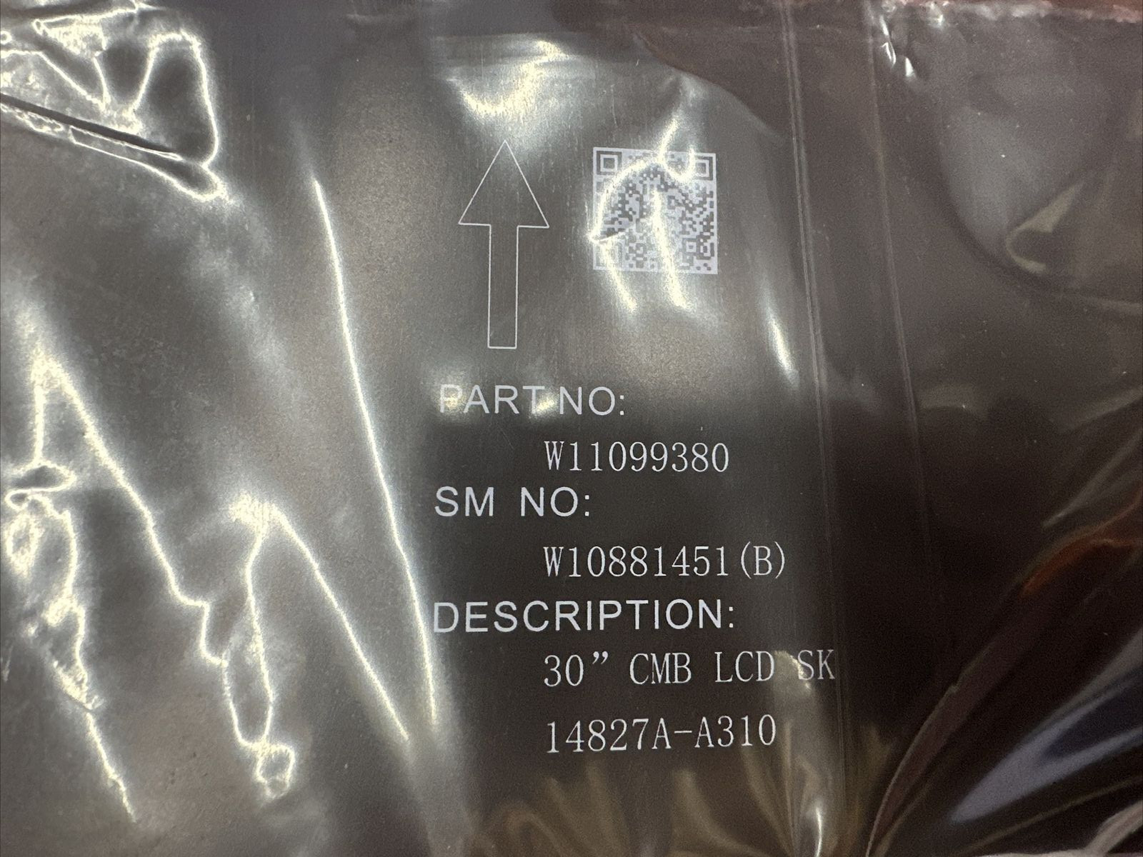 NEW Genuine WHIRLPOOL Oven Micro 30" Touch Panel Assy W11423393 Part # W11099380