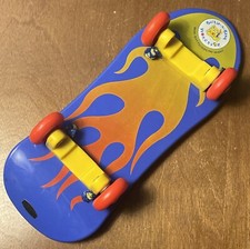 VINTAGE Build A Bear Workshop Skateboard Sports Accessory Red Flames BAB BABW 9”