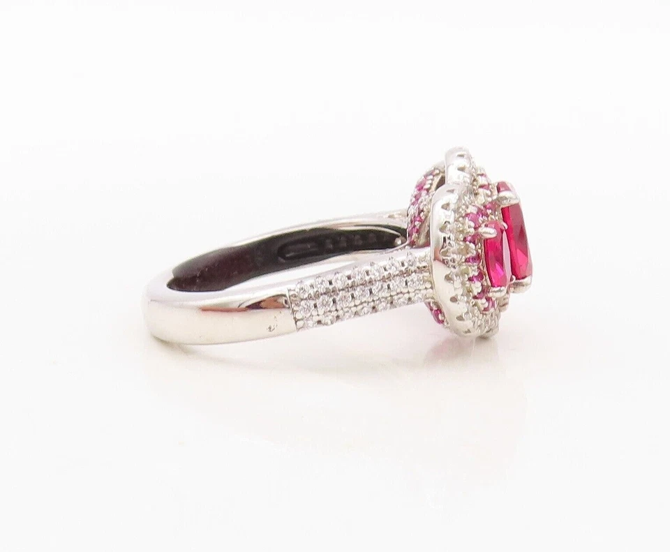 Anillo de plata de ley 925 vintage diseñador topacio multicolor talla 7 RG30362 Foto 4 de 4