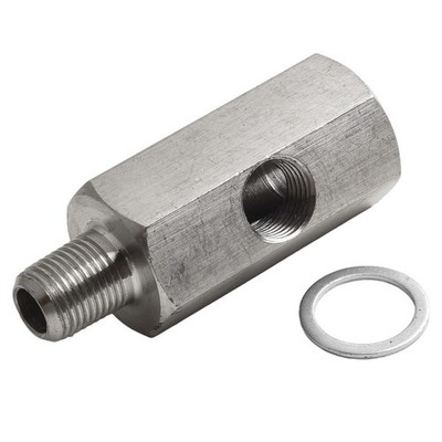 1/8BSPT Oil Pressure Sensor Tee To NPT Adapter Turbo Supply Feed Line Gauge&Set