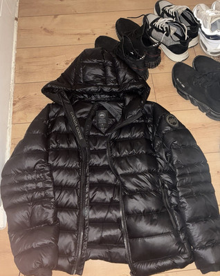 Canada Goose Herren Steppjacke mit Kapuze Reißverschluss Schwarz Gr. S