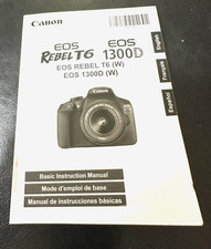 Canon EOS Rebel T6 1300D User Basic Instruction Manual Guide