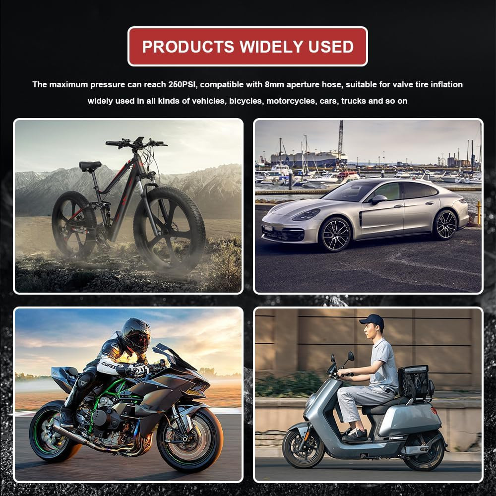 2Packs Brass Tire Air Chuck, Locking Quick Connect Inflator Hose Adapter, No Lea