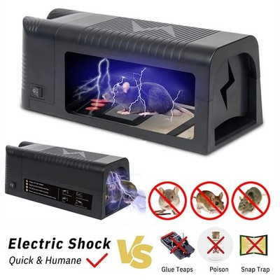 Electronic Mouse Trap Control Kill Big Rat Pest Electric Rodent Zapper Upgraded