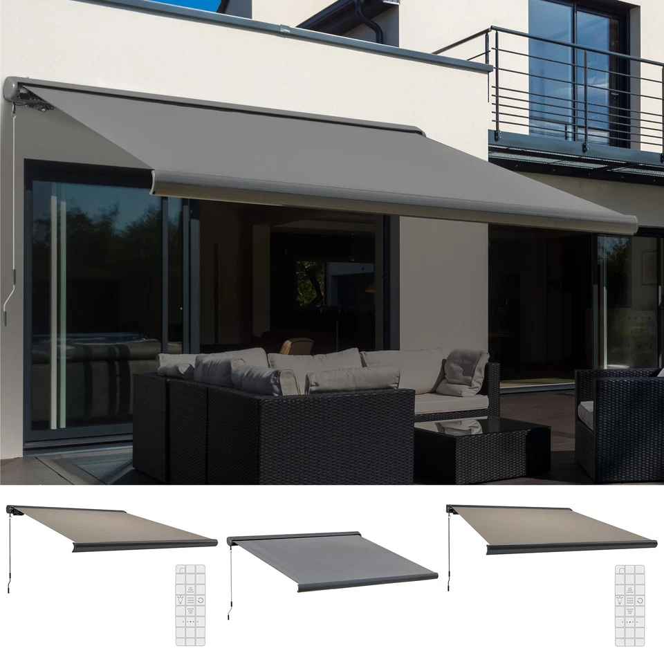 Electric Awning with Remote Controller for Garden Patio - Image 1 of 1