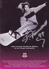 Sandra FARMAND - Niemcy, Złoty Mistrzostwa Świata 1995 Snowboard, oryginalny autograf!