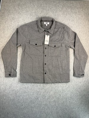 Threadbare Luxe Gray Claptone Shirt Jacket Men's Size L Long Sleeve Shacket NWT