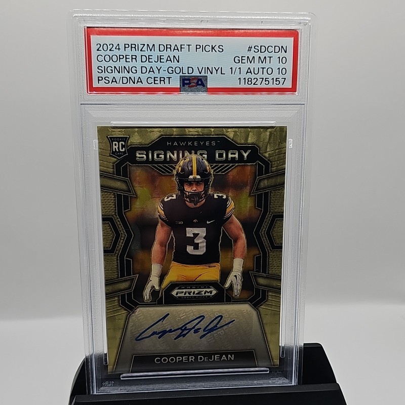 Panini 2024 Prizm Draft Picks Cooper DeJean Signing Day RC Auto 1/1 PSA 10