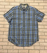 Robert Graham Men s XL Classic Fit Plaid S/S Button Up Shirt Paisley Flip Sleeve