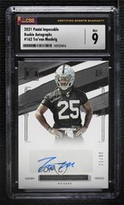 2021 Panini Impeccable Rookie 21/99 Trevon Moehrig Tre'von CSG 9 Mint Auto 0s2w