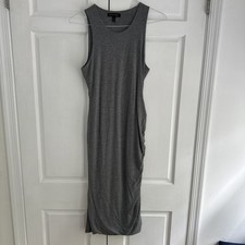 Banana Republic Sz M Woman Gray Sheath Dress Rouched Side T Shirt Material