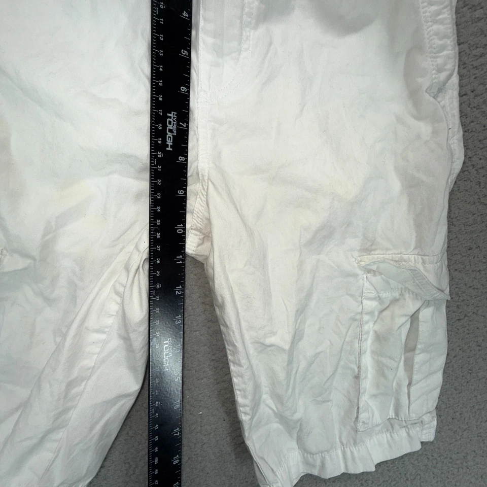 Tommy Hilfiger Niñas Cintura Elástica Tiro Alto Carga Pantalones Cortos Blanco Talla 16 Foto 3 de 4