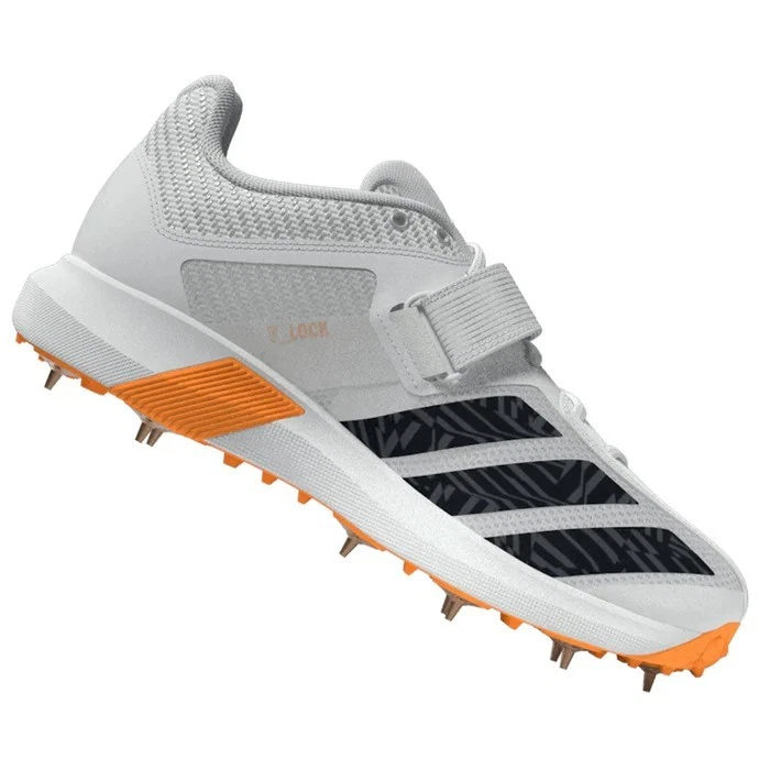2026 adidas Unisex Adipower Incurza Spike Cricket Shoes White/Orange - Free P&P - Image 4 of 4