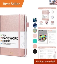 Password Keeper Book with Alphabetical Tabs, Small Password Books for Seniors...