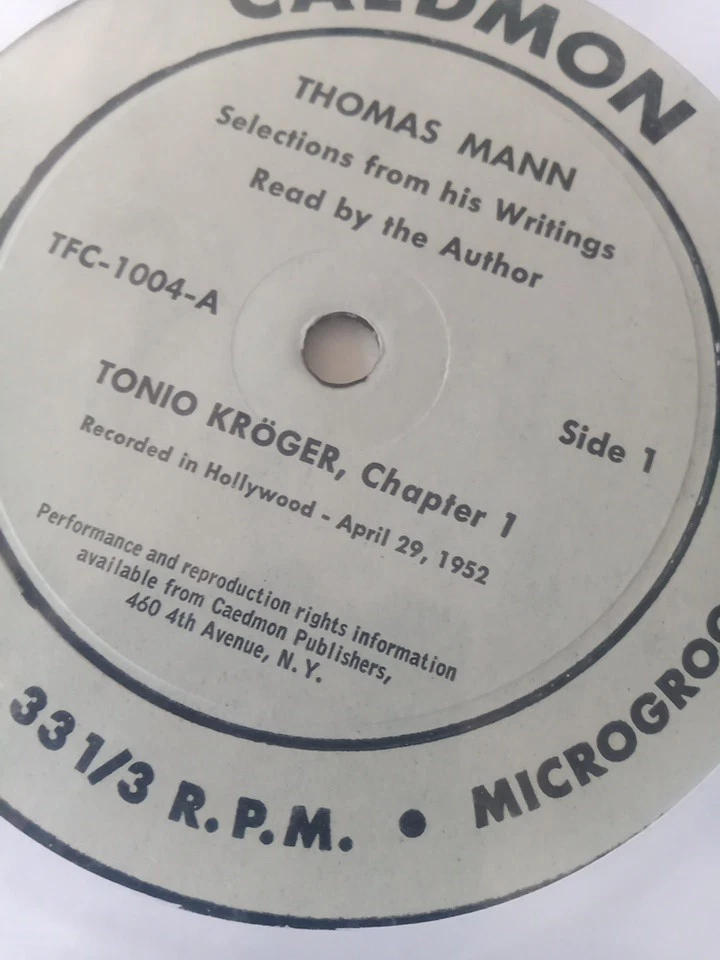 THOMAS MANN Selections From His Writings Read By The Author In German / 1st 1952 - Image 3 of 4