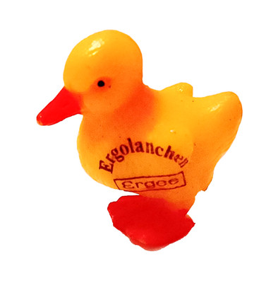 Ergolanchen ERGEE - yellow duck paper 80s eraser eraser rubber rubber