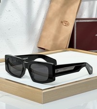 Jacques Marie Mage SUPERSONIC sunglasses Gloss Black Rectangle Frame Grey Lens