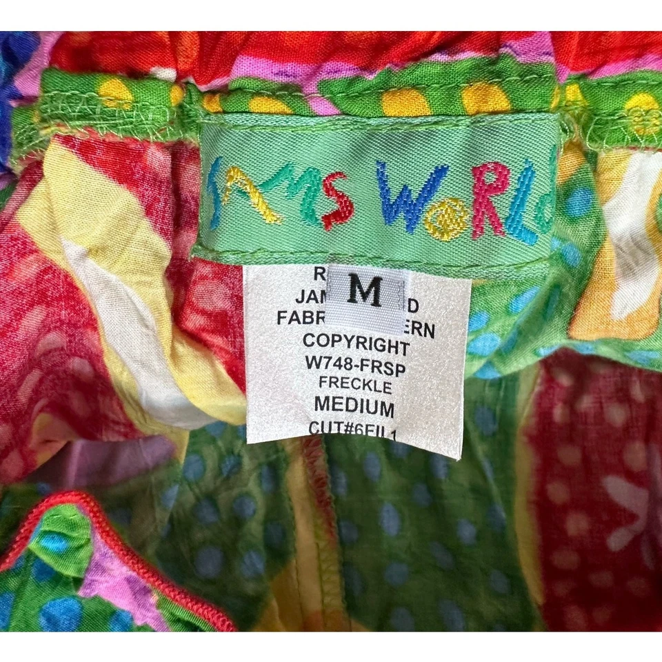 Pantalones CAPRI JAMS WORLD Para Mujer Talla M Floral Boho Verano Foto 4 de 4