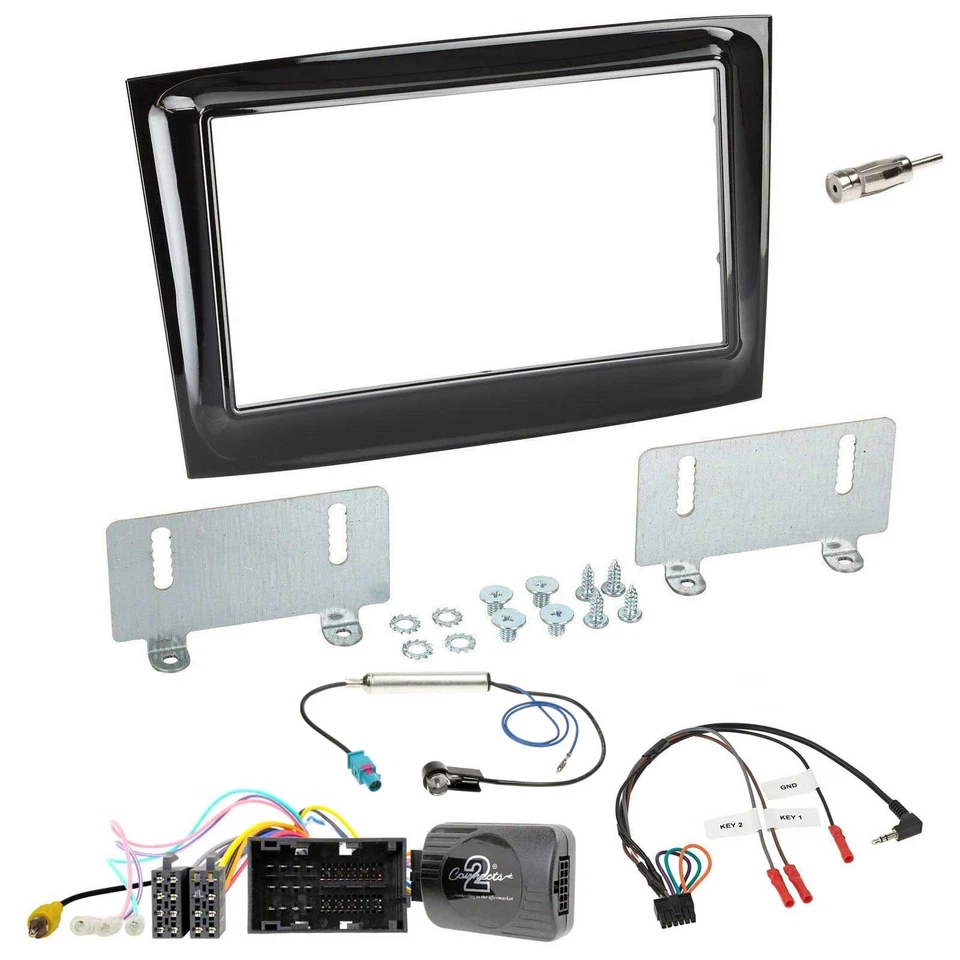 JVC USB Bluetooth 2DIN DAB Lenkrad Autoradio für Fiat Doblo ab 15 piano schwarz - Bild 3 von 4