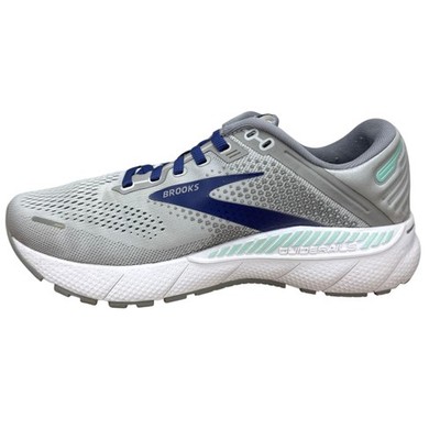 Brooks Adrenaline GTS 22 Womens Size 8 Wide Running Shoes Gray Blue