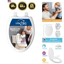 Little2Big Toilet Seat with Built-In Toddler Potty Training Seat, Slow Close,...