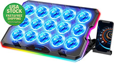 Gaming Laptop Cooling Pad 12-17.3 Inch Adjustable Height 15 Silent Fans USB