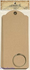 Graphic 45 Staples TAG Album LARGE Kraft 8.75 in x 3.875 in New 6 Pieces