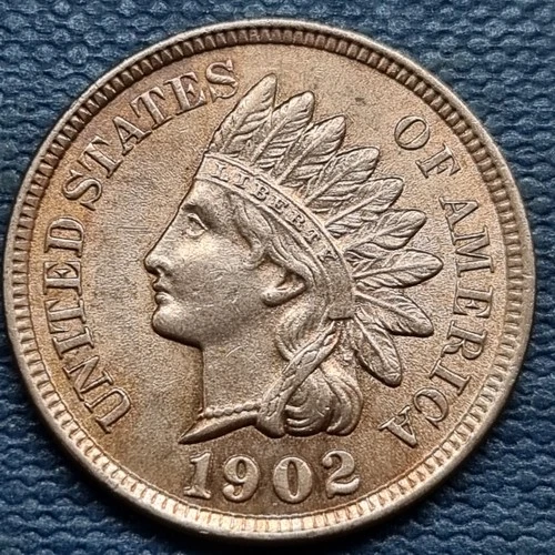 1902 Indian Head Cent 1c High Grade UNC UNCIRCULATED Toned #97087