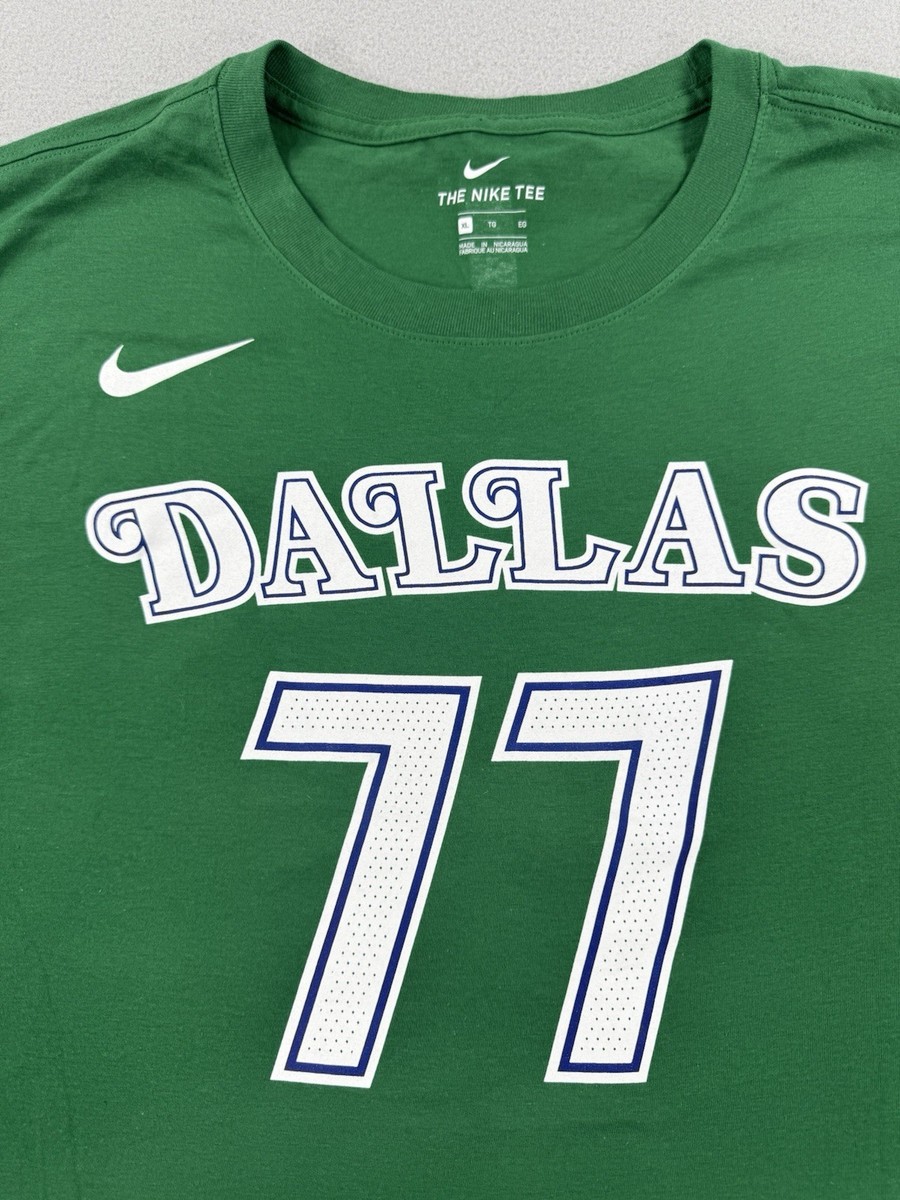 Nike Luka Doncic Dallas Mavericks #77 T-Shirt Green Men's XL NBA
