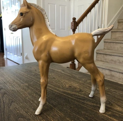 Vintage 1960's Louis Marx & Co. Western Plastic Horse Figure 9.5 ×9 Rare Find