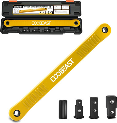 Offset Extension Wrench Impact Ready Socket Wrench Extender Tool with Versatile 