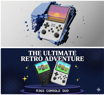 R36SX Retro Handheld Game Console 64Gb Linux IPS Portable Gaming System WHITE