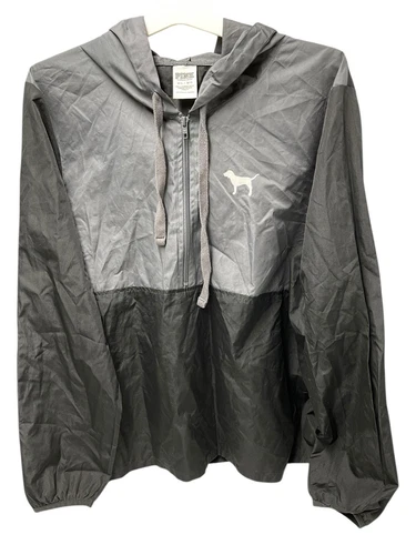 UNDERCOVER Giacca a vento Victoria's Secret rosa nero e grigio 1 2 zip anorak taglia M L