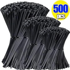 500 Pcs Adjustable Plastic Nylon Cable Ties Cord Ties Straps Cables Fastening