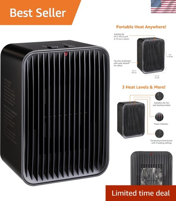 #ad Electric Space Heater with Adjustable Heat Settings Ideal for Small Spaces $32.99