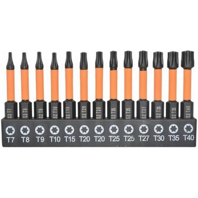 MARKENLOS 13x Torx Bit Set, 50mm Lang S2 Schlagschrauber Bitsatz, 1/4"Torx Schraubend NEU!