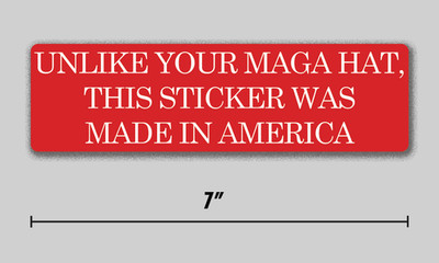 Anti-Trump Sticker ''Made in America'' Anti-MAGA 7'' Vinyl Decal