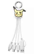 Pokemon Mimikyu 3in2 Multi Charging Cable USB Type C Lightning MicroUSB