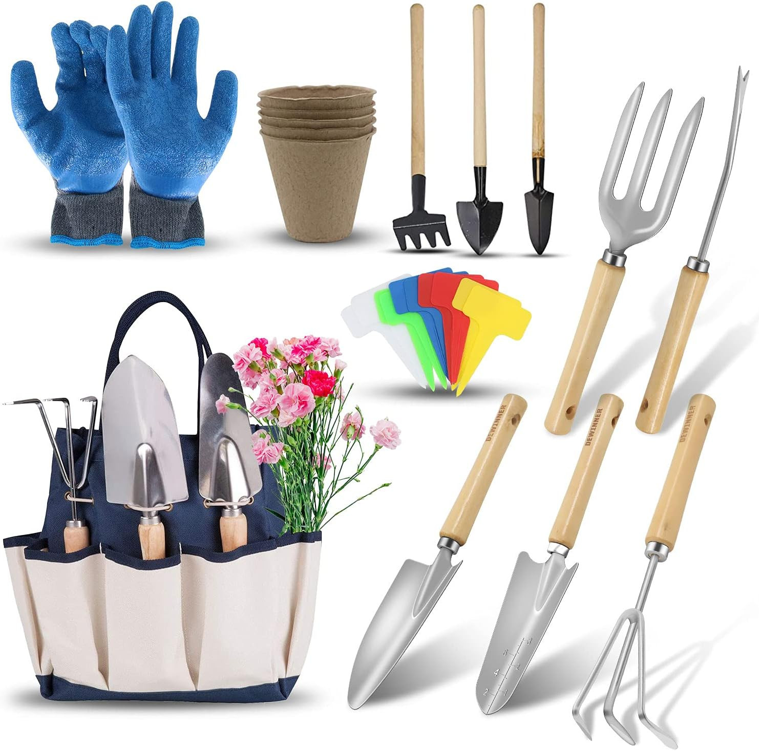 Lussuoso Set 23 PCS Giardinaggio con Borsa Utensili e Design Ergonomico
