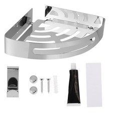 Bathroom Corner Storage Rack Multifunction Bathroom Triangle Rack with Hooks