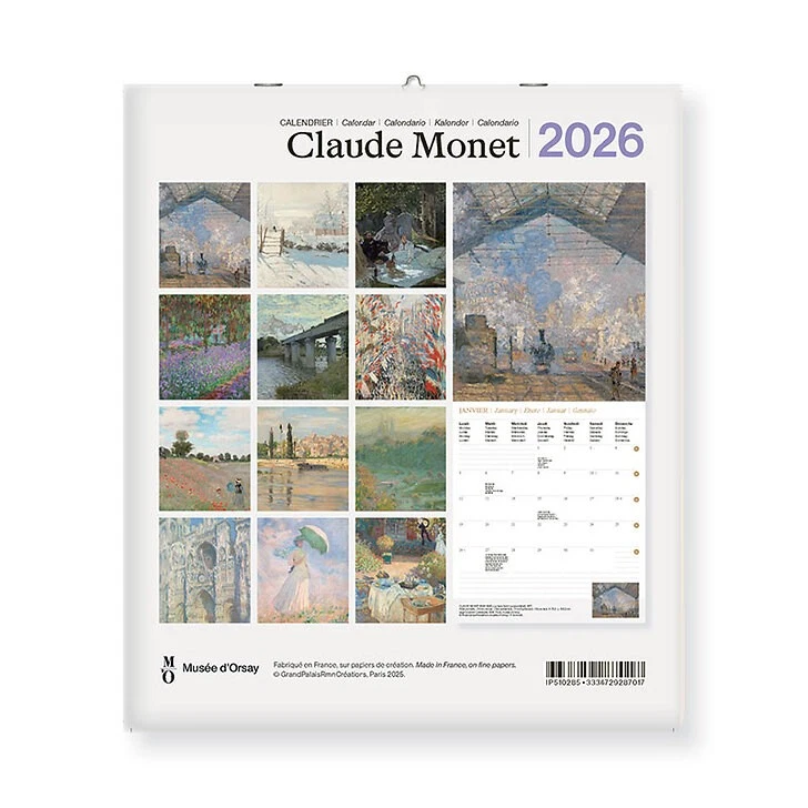 Calendrier mural Claude Monet, Les Nymphéas 15,5x18cm (2026) - Photo 3/4