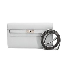 HERMES Kelly to go Shoulder Bag / Blue Grassier Women
