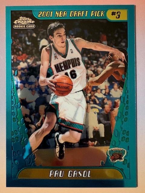 2001-02 Pau Gasol Topps Chrome Rookie Card