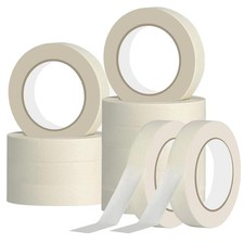 Masking Tape 1 inch Wide, 12 Rolls General Purpose Bulk for Painting, Labeling,