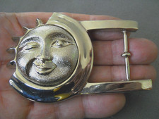 Kieselstein-Cord Southwestern Inspired .925 Silver Winking Sun Peg Belt Buckle