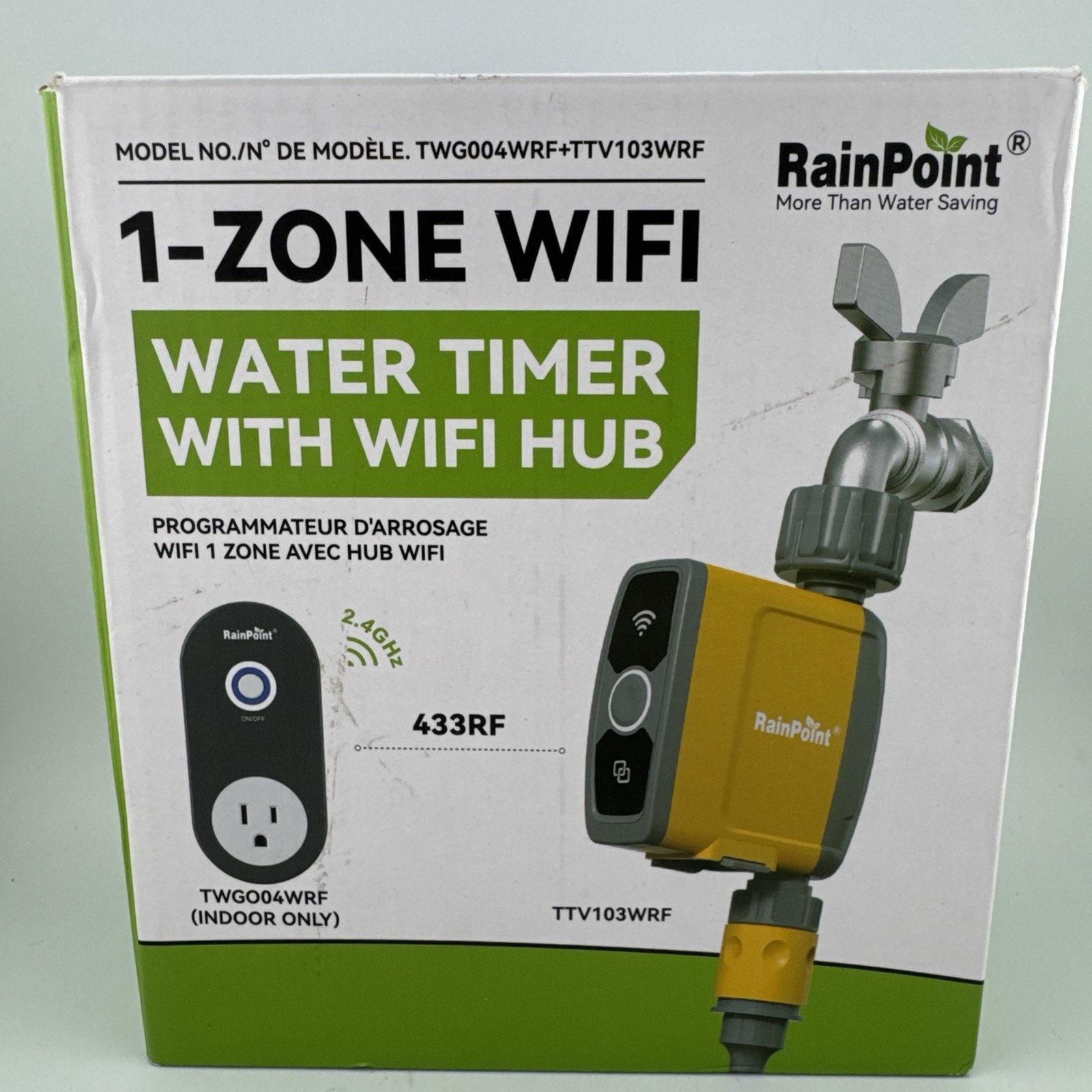 RAINPOINT Smart Sprinkler Timer+Hub Valve APP/Voice Control Weather Auto Rain