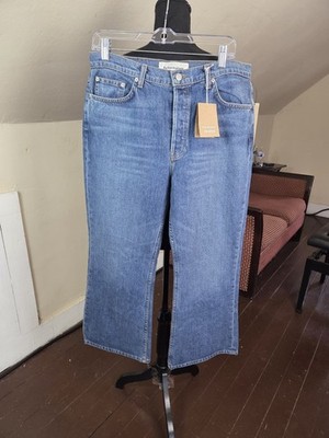 Reformation Mid Crop Flare Jeans Baltic Size 31 NWT